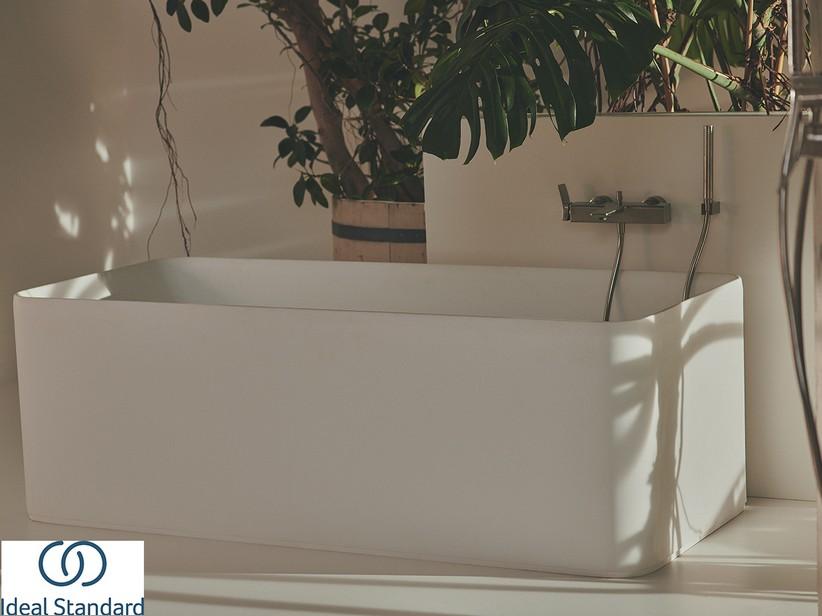 Baignoire îlot Ideal Standard® Atelier Conca 180x80 cm blanc soie mat | IperCeramica Baignoire îlot Ideal Standard® Atelier Conca 180x80 cm blanc soie mat | IperCeramica