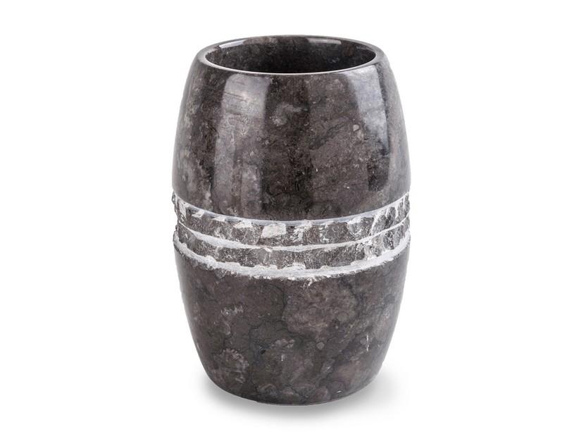 Gobelet porte-brosse à dents en marbre Selce noir | IperCeramica Gobelet porte-brosse à dents en marbre Selce noir | IperCeramica