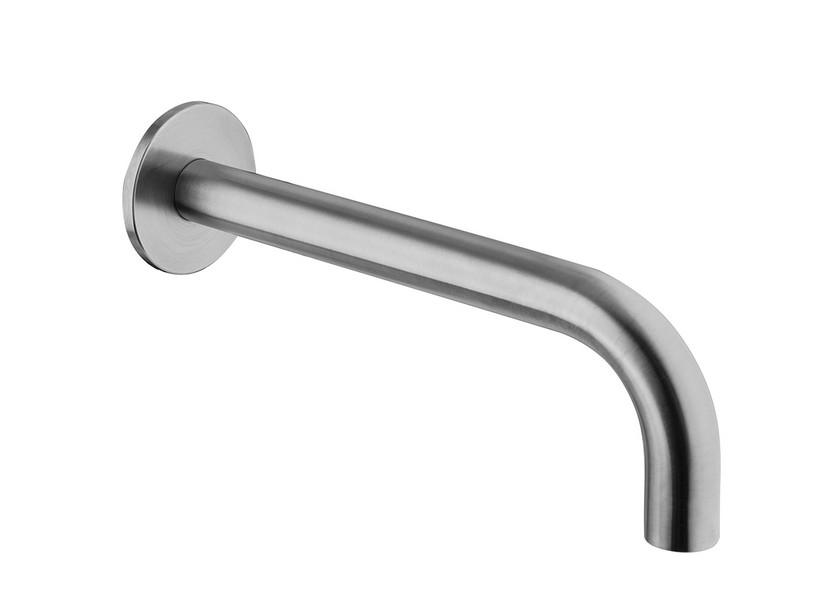 Bec mural de robinet lavabo Luxy Inox 316 L220 mm métal brossé | IperCeramica Bec mural de robinet lavabo Luxy Inox 316 L220 mm métal brossé | IperCeramica