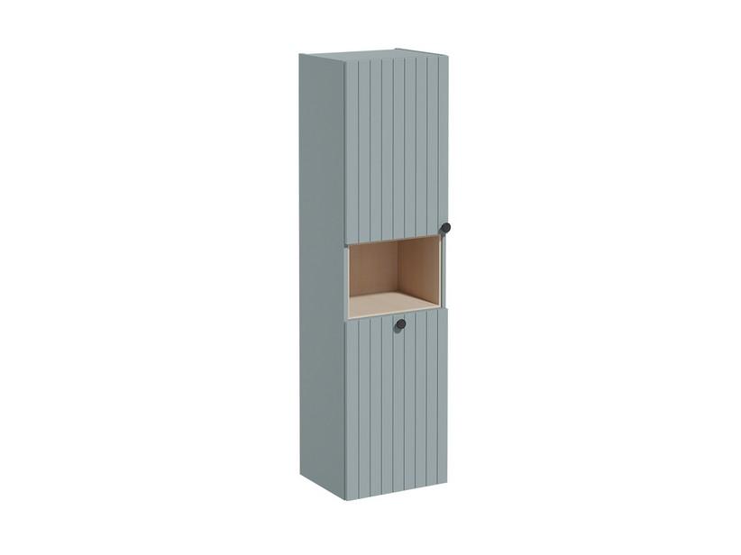 Colonne ROOT GROOVE H155 cm 1 porte ouv. à gauche, 1 niche, 1 panier à linge bleu fjord mat | IperCeramica Colonne ROOT GROOVE H155 cm 1 porte ouv. à gauche, 1 niche, 1 panier à linge bleu fjord mat | IperCeramica