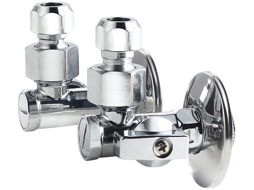 Kit 2 robinets d'arrêt valve pour lavabo chrome | IperCeramica Kit 2 robinets d'arrêt valve pour lavabo chrome | IperCeramica