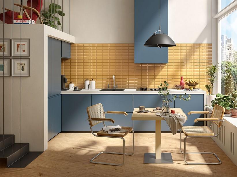 Carrelage Diamante Mustard 7,5x15 métro jaune moutarde | IperCeramica Carrelage Diamante Mustard 7,5x15 métro jaune moutarde | IperCeramica