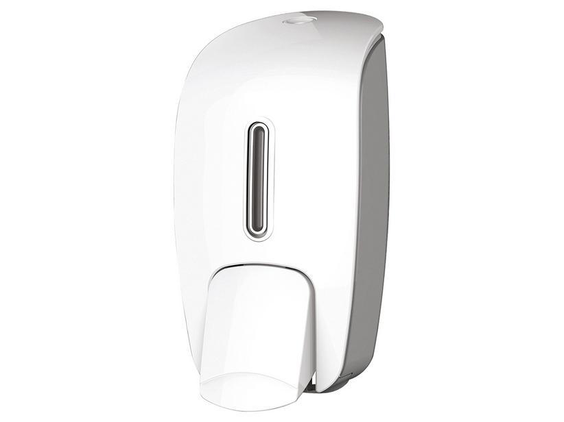 Distributeur manuel de savon liquide 800 ml blanc/gris ligne Deluxe | IperCeramica Distributeur manuel de savon liquide 800 ml blanc/gris ligne Deluxe | IperCeramica