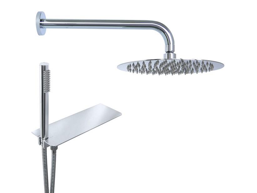 Kit douche Ruby Round avec étagère chrome | IperCeramica Kit douche Ruby Round avec étagère chrome | IperCeramica