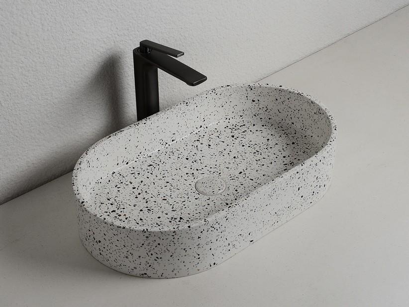 Vasque à poser Terrazzo 60x35xH12 cm | IperCeramica Vasque à poser Terrazzo 60x35xH12 cm | IperCeramica