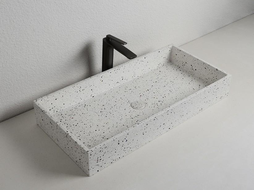 Vasque à poser Terrazzo 80x39xH12 cm | IperCeramica Vasque à poser Terrazzo 80x39xH12 cm | IperCeramica