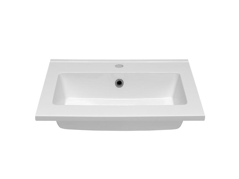 Plan vasque à encastrer Unitop Ecoline 61x46 en résine blanc brillant | IperCeramica Plan vasque à encastrer Unitop Ecoline 61x46 en résine blanc brillant | IperCeramica