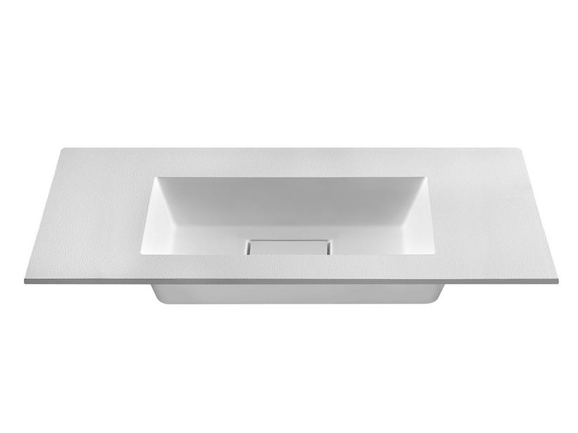 Plan vasque à encastrer Unitop HIDE PIETRA 100,5x51,5 en résine blanc semi-brillant | IperCeramica Plan vasque à encastrer Unitop HIDE PIETRA 100,5x51,5 en résine blanc semi-brillant | IperCeramica