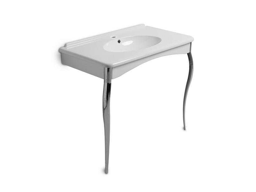 Lavabo console Retro 100x55 cm blanc brillant | IperCeramica Lavabo console Retro 100x55 cm blanc brillant | IperCeramica