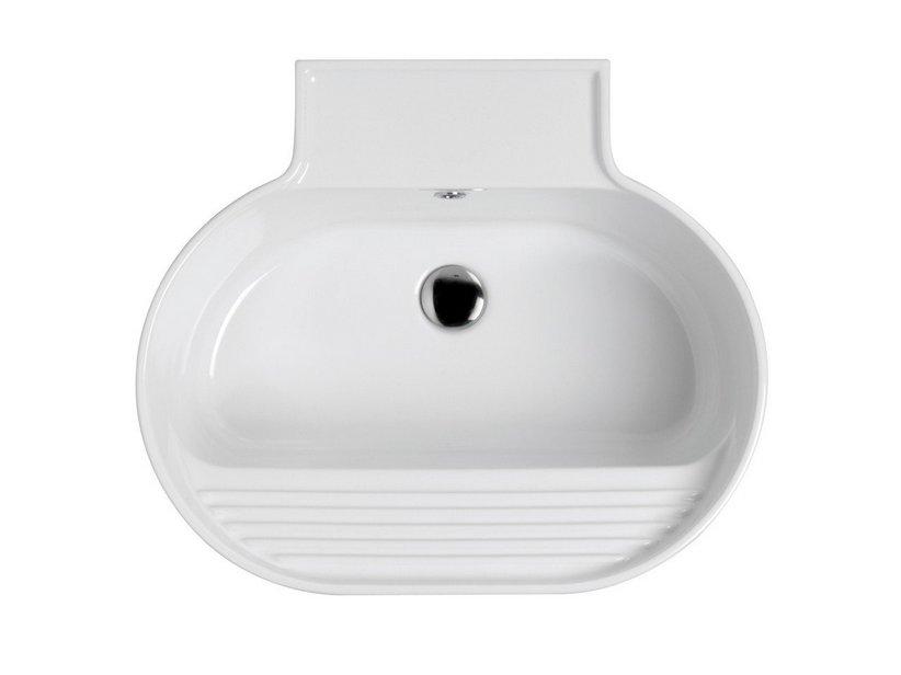 Lavabo bac à laver Tino 60x50 H30 blanc brillant | IperCeramica Lavabo bac à laver Tino 60x50 H30 blanc brillant | IperCeramica