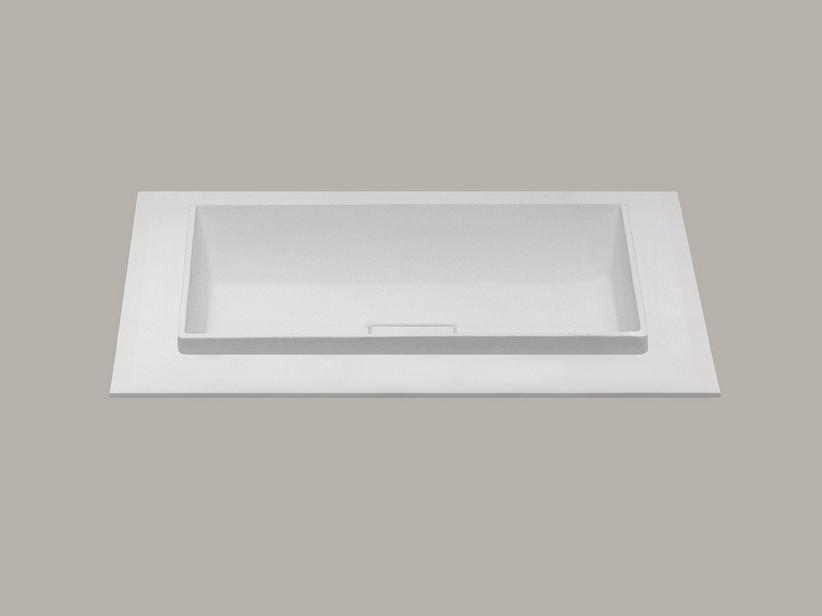 Lavabo Star 70,5x51,5 cm avec vasque semi-encastrée en résine blanc mat | IperCeramica Lavabo Star 70,5x51,5 cm avec vasque semi-encastrée en résine blanc mat | IperCeramica