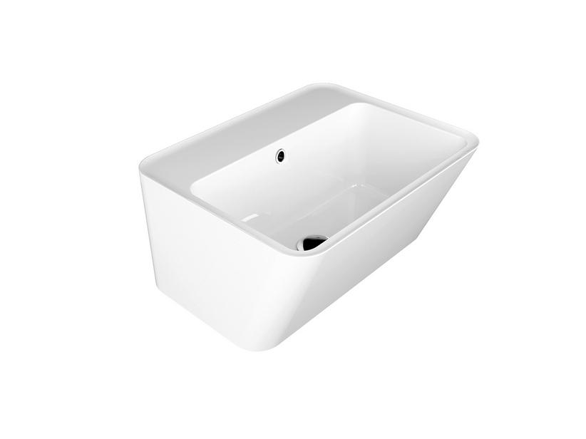 Lavabo suspendu/à poser Wynn 50x40 H25 en céramique blanc brillant | IperCeramica Lavabo suspendu/à poser Wynn 50x40 H25 en céramique blanc brillant | IperCeramica