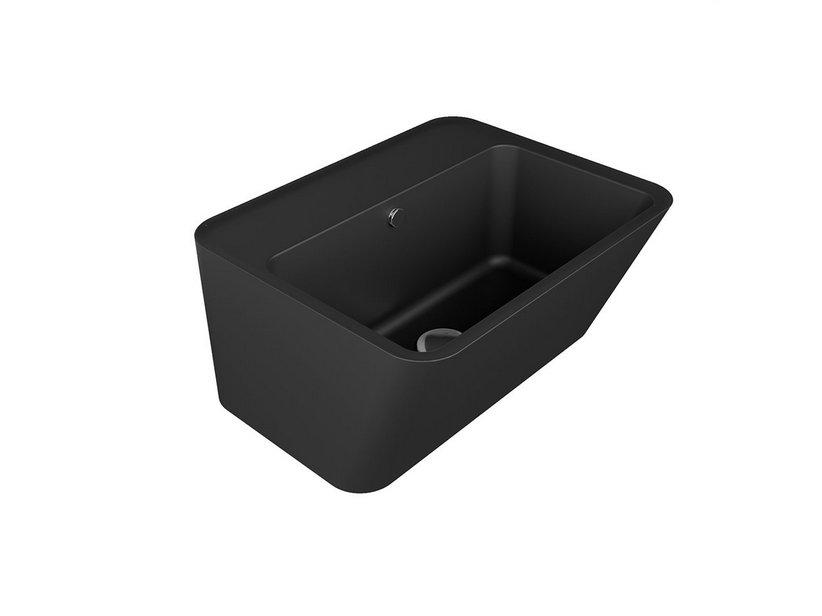 Lavabo suspendu/à poser Wynn 50x40 H25 en céramique noir mat | IperCeramica Lavabo suspendu/à poser Wynn 50x40 H25 en céramique noir mat | IperCeramica