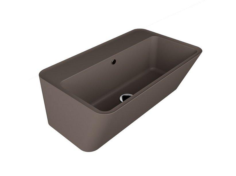 Lavabo suspendu/à poser Wynn 70x40 H25 en céramique Siena mat | IperCeramica Lavabo suspendu/à poser Wynn 70x40 H25 en céramique Siena mat | IperCeramica