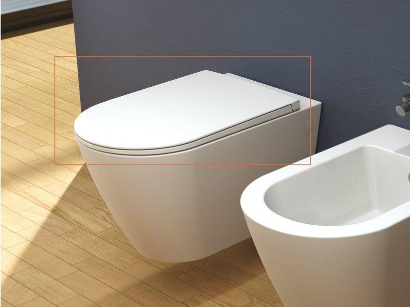 Abattant WC Londra Flat frein de chute blanc brillant | IperCeramica Abattant WC Londra Flat frein de chute blanc brillant | IperCeramica