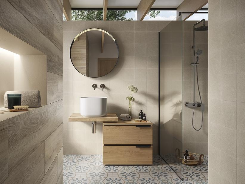 Tablette pour lavabo de salle de bains à poser OXYGEN 70 cm 4,5 cm étagère en bois naturel chêne nœuds | IperCeramica Tablette pour lavabo de salle de bains à poser OXYGEN 70 cm 4,5 cm étagère en bois naturel chêne nœuds | IperCeramica