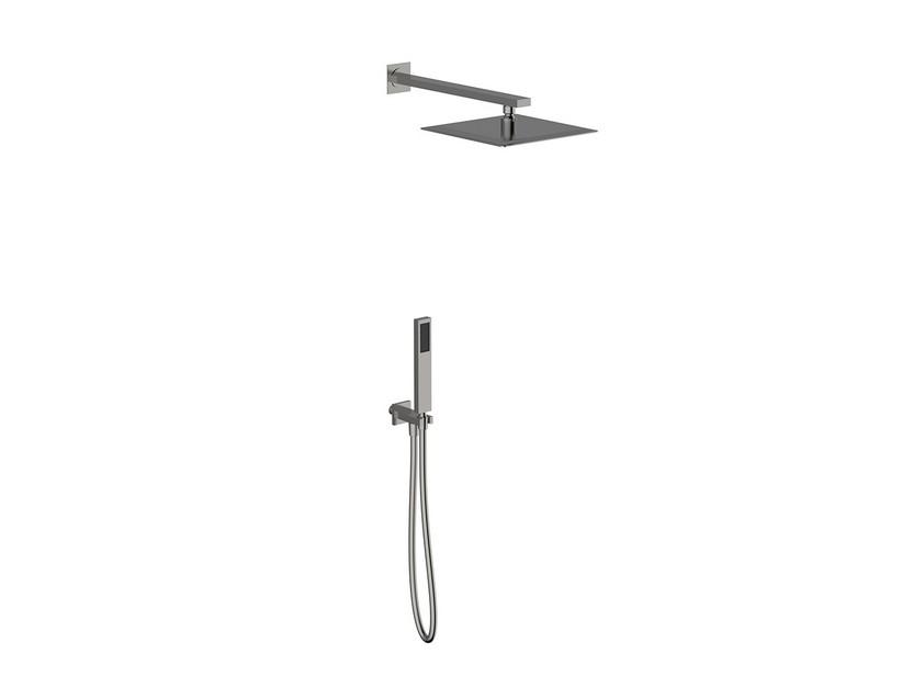 Kit de douche Miami 2 voies nickel brossé | IperCeramica Kit de douche Miami 2 voies nickel brossé | IperCeramica