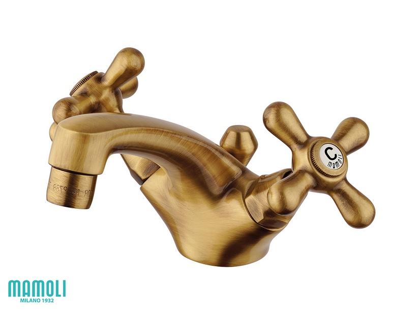 Mélangeur de lavabo Epoque avec bonde monotrou bronze | IperCeramica Mélangeur de lavabo Epoque avec bonde monotrou bronze | IperCeramica