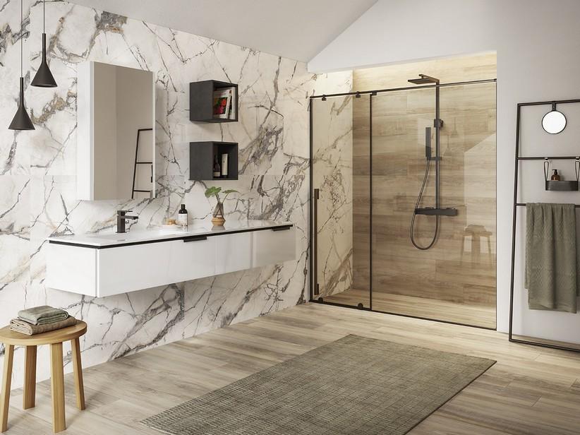 Meuble salle de bain TOUCH 180 cm avec 2 tiroirs et lavabo unitop HIDE gauche en résine blanc brillant | IperCeramica Meuble salle de bain TOUCH 180 cm avec 2 tiroirs et lavabo unitop HIDE gauche en résine blanc brillant | IperCeramica