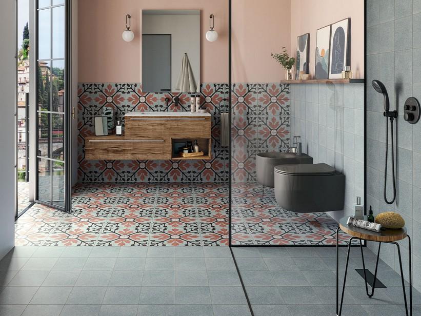 Carrelage Novecento Deco Ramage 20x20 grès cérame effet carreau de ciment terrazzo décoré | IperCeramica Carrelage Novecento Deco Ramage 20x20 grès cérame effet carreau de ciment terrazzo décoré | IperCeramica