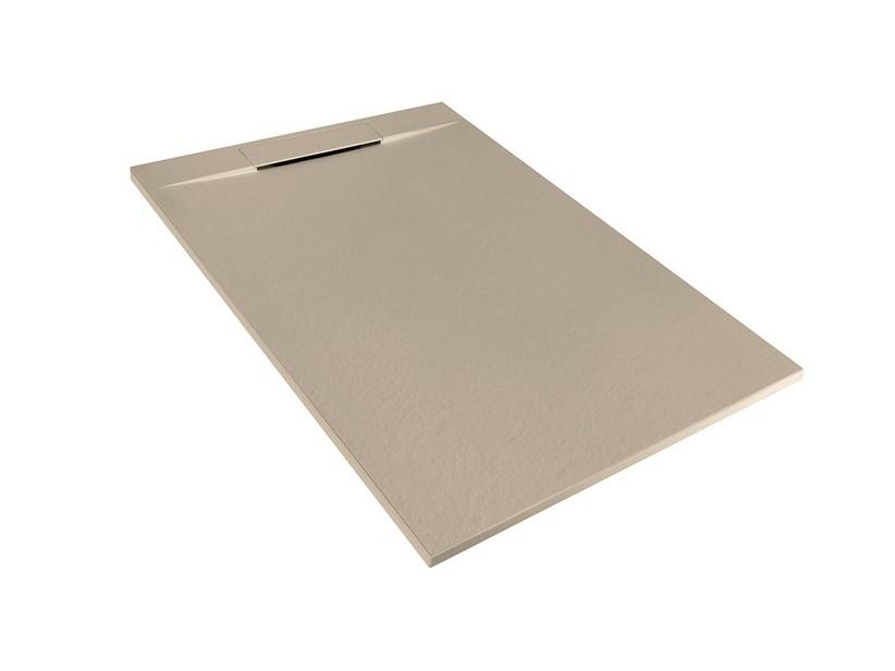 Receveur de douche Matic 70x100 en résine effet pierre bouchardée taupe | IperCeramica Receveur de douche Matic 70x100 en résine effet pierre bouchardée taupe | IperCeramica
