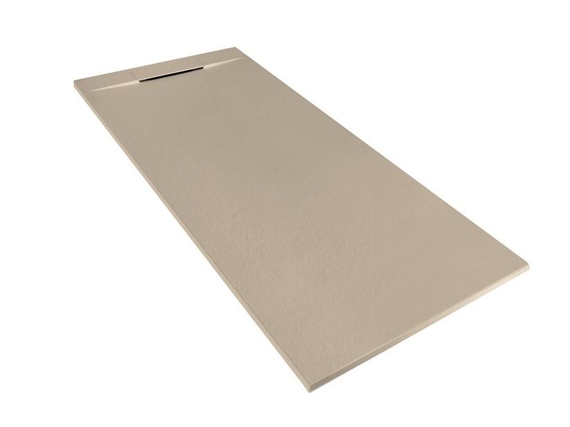 Receveur de douche Matic 70x160 en résine effet pierre bouchardée taupe | IperCeramica Receveur de douche Matic 70x160 en résine effet pierre bouchardée taupe | IperCeramica