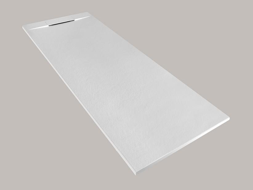 Receveur de douche Matic 70x180 en résine effet pierre bouchardée blanc | IperCeramica Receveur de douche Matic 70x180 en résine effet pierre bouchardée blanc | IperCeramica