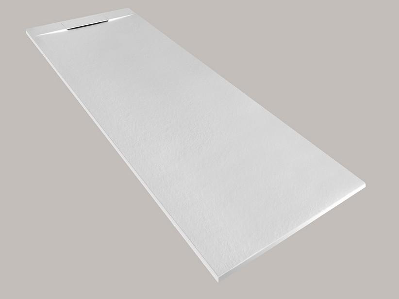 Receveur de douche Matic 70x200 en résine effet pierre bouchardée blanc | IperCeramica Receveur de douche Matic 70x200 en résine effet pierre bouchardée blanc | IperCeramica