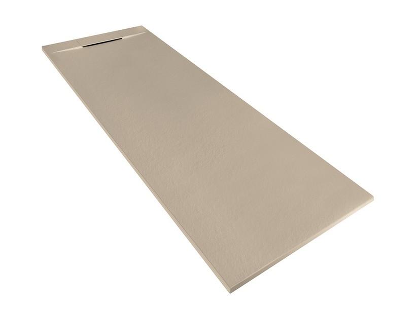 Receveur de douche Matic 70x200 en résine effet pierre bouchardée taupe | IperCeramica Receveur de douche Matic 70x200 en résine effet pierre bouchardée taupe | IperCeramica