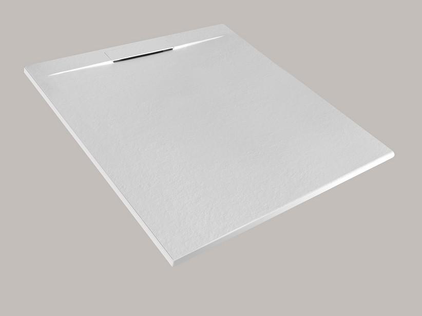 Receveur de douche Matic 90x100 en résine effet pierre bouchardée blanc | IperCeramica Receveur de douche Matic 90x100 en résine effet pierre bouchardée blanc | IperCeramica