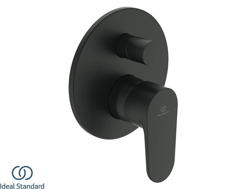 Plaque pour mitigeur de douche encastré Ideal Standard® Cerafine O avec déviateur noir soie mat | IperCeramica Plaque pour mitigeur de douche encastré Ideal Standard® Cerafine O avec déviateur noir soie mat | IperCeramica