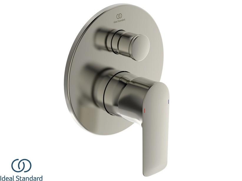 Plaque pour mitigeur de douche encastré avec inverseur Ideal Standard® Connect Air finition Silver Storm | IperCeramica Plaque pour mitigeur de douche encastré avec inverseur Ideal Standard® Connect Air finition Silver Storm | IperCeramica