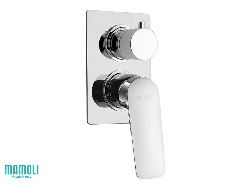 Plaque pour mitigeur de douche encastré avec inverseur Cecilia chrome | IperCeramica Plaque pour mitigeur de douche encastré avec inverseur Cecilia chrome | IperCeramica