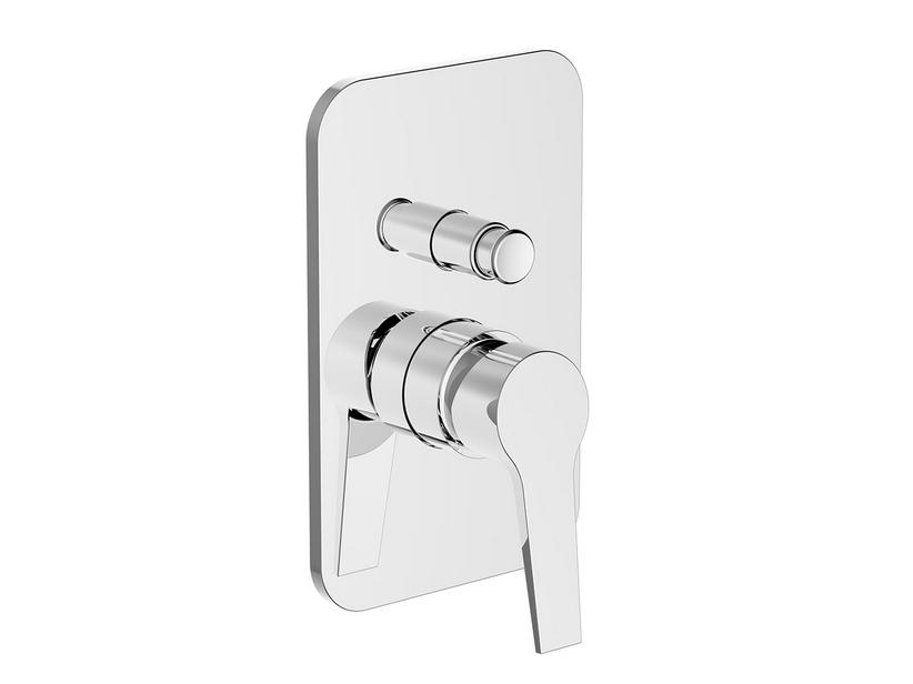 Mitigeur de douche encastré avec inverseur Clyde monocommande chrome | IperCeramica Mitigeur de douche encastré avec inverseur Clyde monocommande chrome | IperCeramica