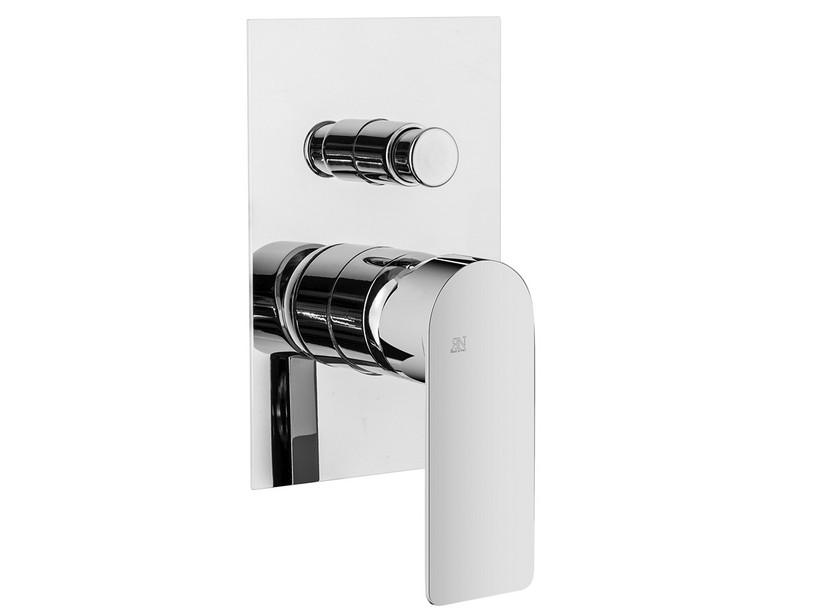Plaque pour mitigeur monocommande douche encastré Gea avec inverseur chrome | IperCeramica Plaque pour mitigeur monocommande douche encastré Gea avec inverseur chrome | IperCeramica