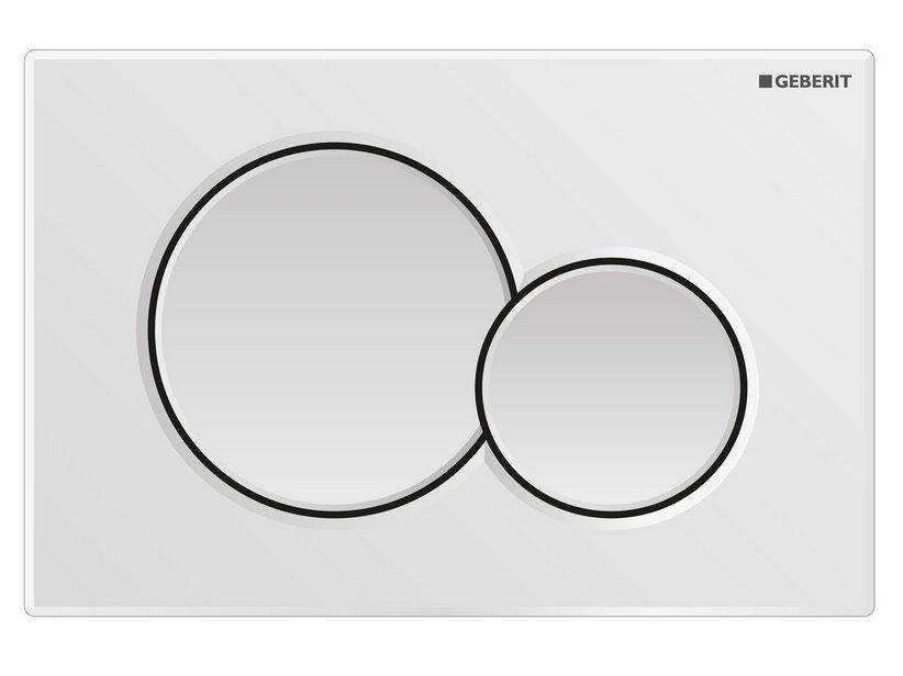 Plaque de commande WC blanche Geberit Sigma 01 2 touches | IperCeramica Plaque de commande WC blanche Geberit Sigma 01 2 touches | IperCeramica