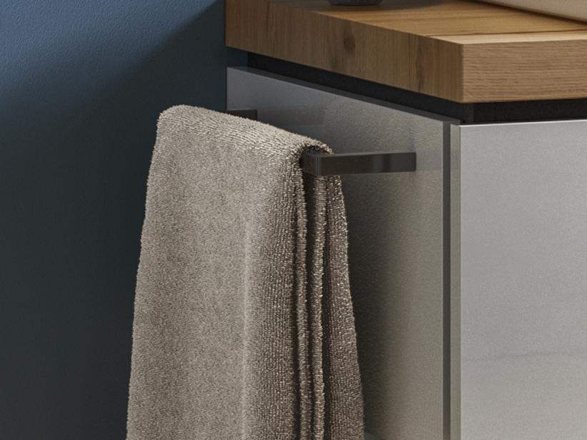 Porte-serviettes TOUCH/OXYGEN/BOHEME cm. 36 en métal noir mat | IperCeramica Porte-serviettes TOUCH/OXYGEN/BOHEME cm. 36 en métal noir mat | IperCeramica