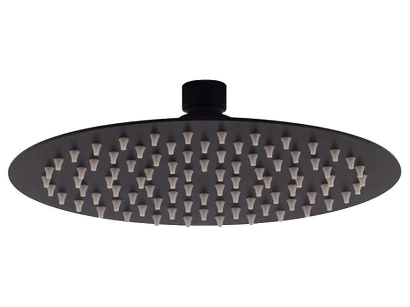 Pomme haute de douche Low Ø25 cm acier inox ronde noire mate | IperCeramica Pomme haute de douche Low Ø25 cm acier inox ronde noire mate | IperCeramica