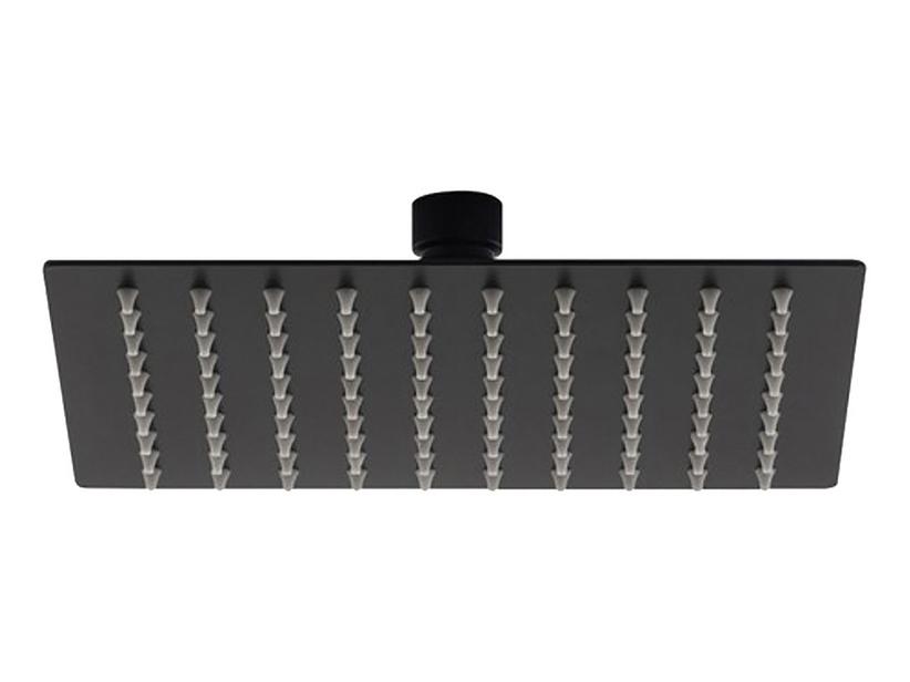 Pomme haute de douche Low 25x25 acier inox carrée noire mate | IperCeramica Pomme haute de douche Low 25x25 acier inox carrée noire mate | IperCeramica