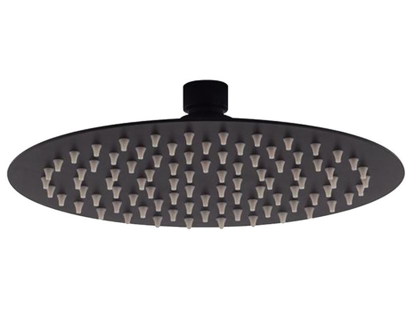 Pomme haute de douche Low Ø30 cm acier inox ronde noire mate | IperCeramica Pomme haute de douche Low Ø30 cm acier inox ronde noire mate | IperCeramica