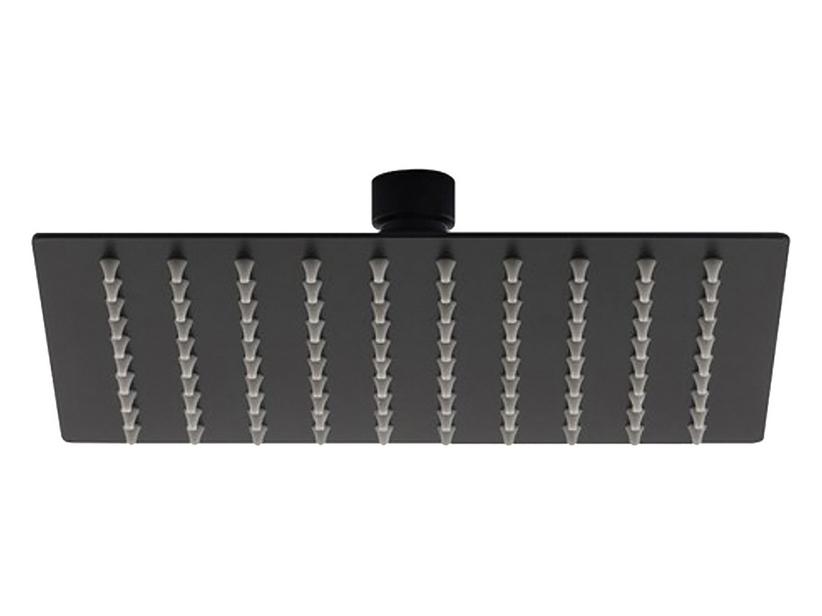 Pomme haute de douche Low 30x30 acier inox carrée noire mate | IperCeramica Pomme haute de douche Low 30x30 acier inox carrée noire mate | IperCeramica