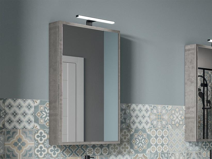 Armoire miroir de toilette Qubo 50x85 P14 vertical oxyde | IperCeramica Armoire miroir de toilette Qubo 50x85 P14 vertical oxyde | IperCeramica