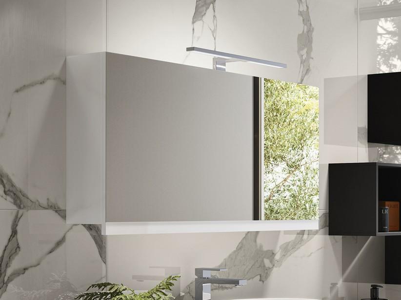 Miroir de rangement TOUCH L90xl17xH51 cm blanc brillant | IperCeramica Miroir de rangement TOUCH L90xl17xH51 cm blanc brillant | IperCeramica