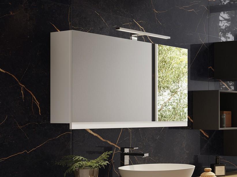 Miroir de rangement horizontal TOUCH L90xP17xH51 cm blanc mat | IperCeramica Miroir de rangement horizontal TOUCH L90xP17xH51 cm blanc mat | IperCeramica