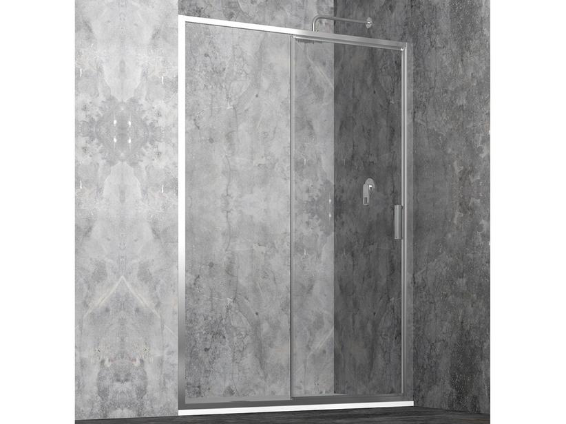 Porte douche Start 100 cm H190 Ext 96/102 à 1 battant coulissant verre transparent et profilé chrome | IperCeramica Porte douche Start 100 cm H190 Ext 96/102 à 1 battant coulissant verre transparent et profilé chrome | IperCeramica